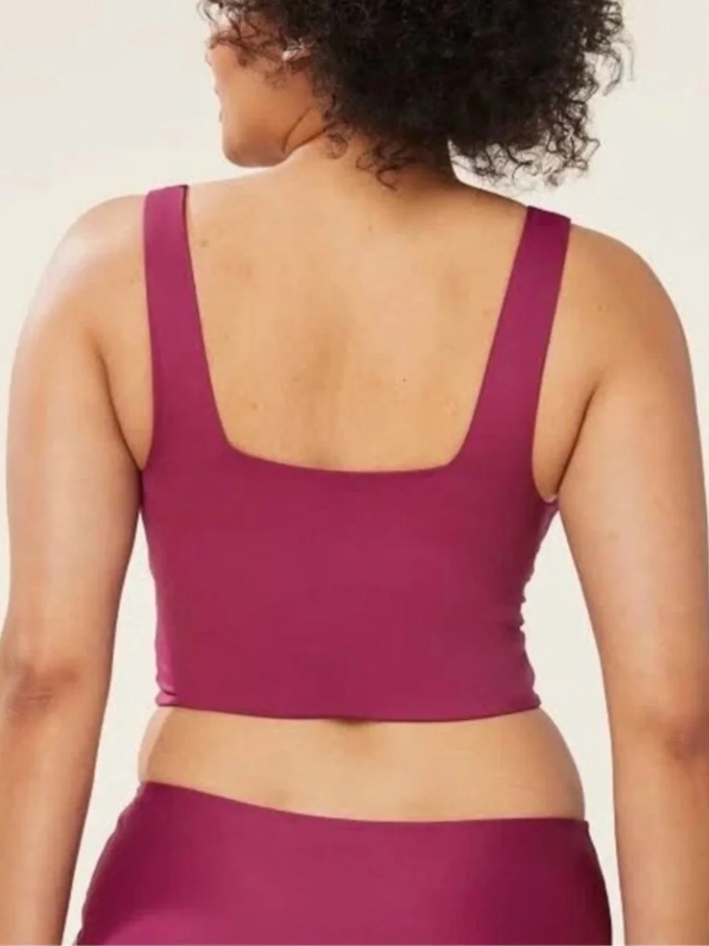 Andie The Siren Tank Plum XS Square Neck Tankini Swim Top Shelf Bra NWT